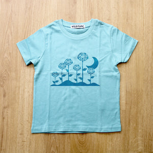 T-shirt enfant bleu Wild Flowers