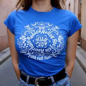 T-shirt femme bleu Eco Psyche