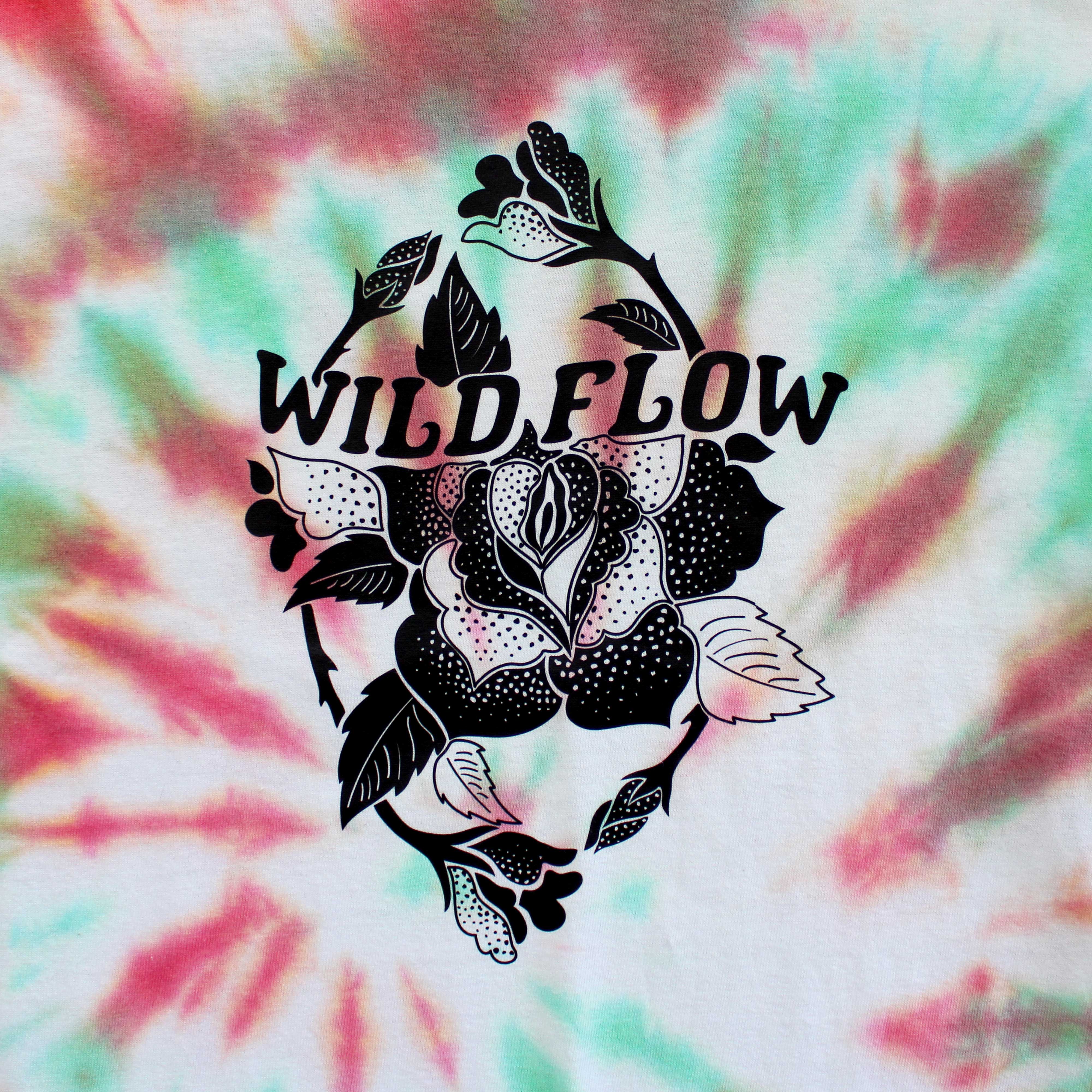 T-shirt tie & dye Vulva Flower