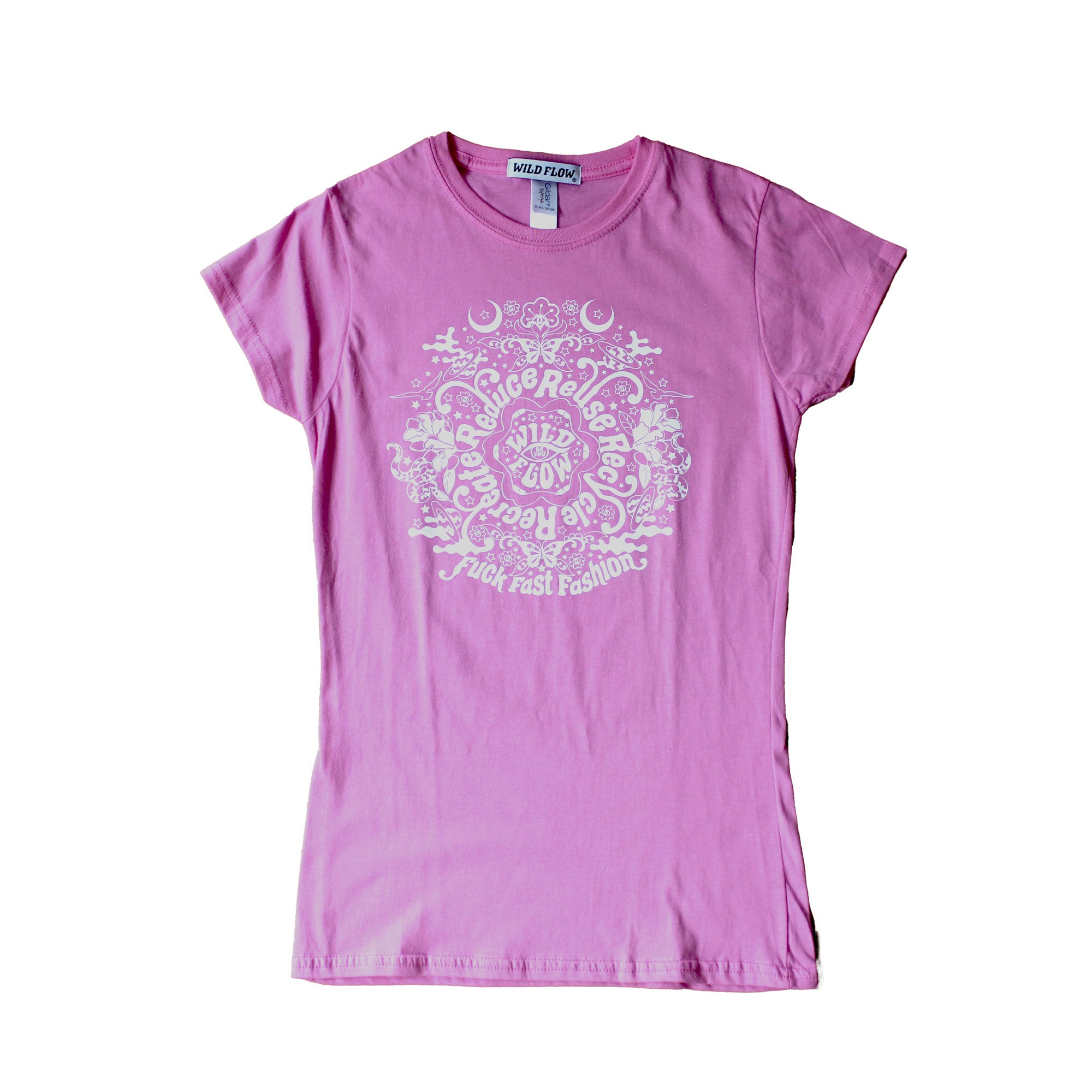 T-shirt femme rose Eco Psyche